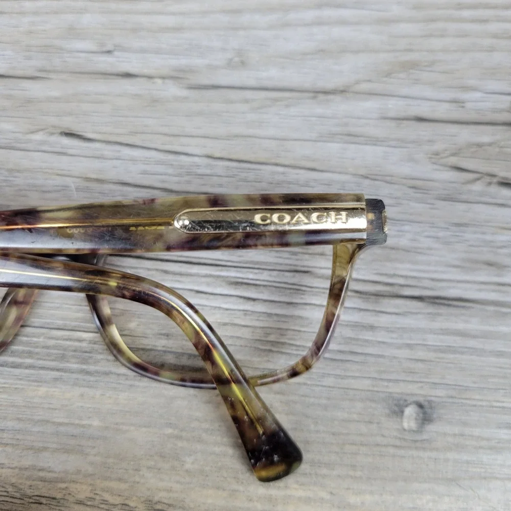 Coach Eyeglass Frames HC 6065 5287 Confetti Light Brown Cat Eye Women 51 17 135